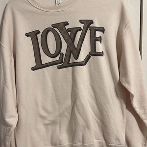 Cream Love Graphic Sweatshirt